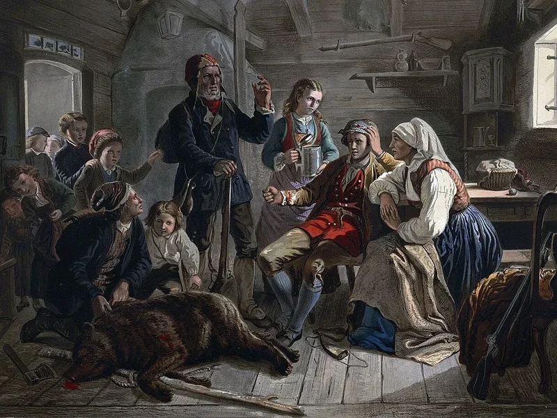 1814-Adolph Tidemand - Il ritorno a casa dei cacciatori di orsi